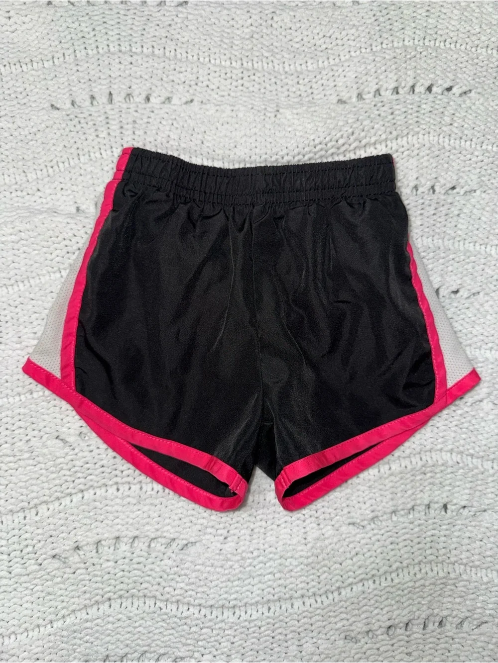 Nike Black Athletic Shorts with Pink Trim